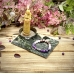 Женский браслет "Магия любви" с серебряной космической Дзи, фосфодеритом, лепидолитом, розовым кварцем и родонитом